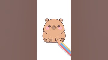 How to Draw a Cute Capybara #easydrawing