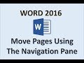 Word 2016 - Rearrange Pages - How to Move Arrange Change Reorder Swap Page Order in MS Microsoft 365