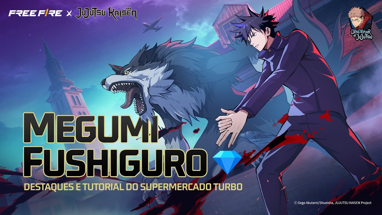 Destaque de Megumi Fushiguro e Tutorial do Supermercado Turbo
