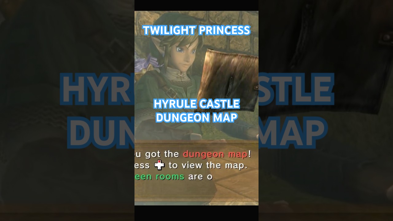 HYRULE CASTLE DUNGEON MAP - THE LEGEND IF ZELDA - TWILIGHT PRINCESS 