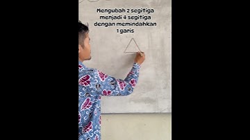 Ice Breaking 2 segitiga || mengubah 2 segitiga menjadi 4 segitiga dengan memindahkan 1 garis #video