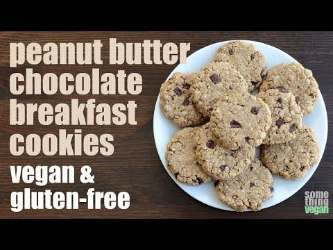 peanut butter chocolate breakfast cookies (vegan & gluten-free) Something Vegan