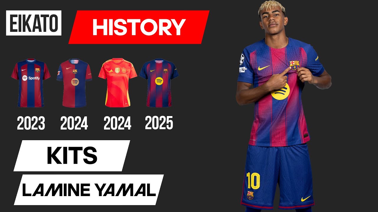 The Evolution of Lamine Yamal Football Kits 2025/26 | All Lamine