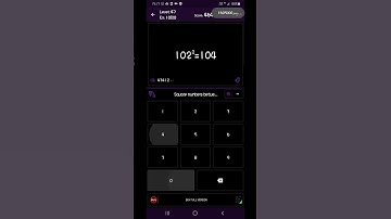 Math Tricks - Training mode - Square numbers between 100 and 109 - level 047 (Number Keyboard)