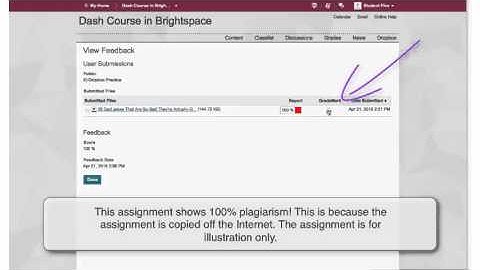 If your professor uses the Brightspace Dropbox and Turnitin...