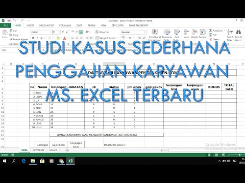 Studi Kasus Penggajian Karyawan Menggunakan Excel - tutorial dasyat!!!