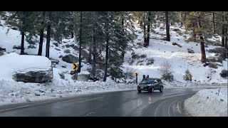 The Snowfall AFTERMATH for the whole Big Bear Valley in SoCal mountains Big Bear Snow rule in effect