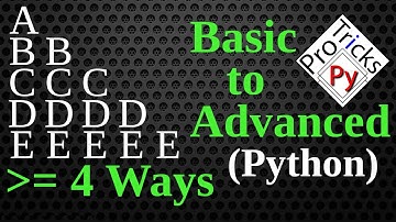 Python Pattern Program - Print Characters in Triangle Shape in Python | Python Character Pattern 5