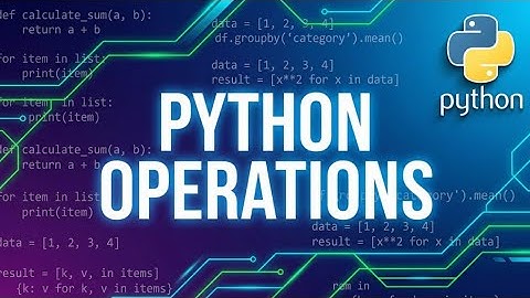 Python Operator In Python - What Are The Types Opretion In Python | Techwithvarma | Basics Of Python
