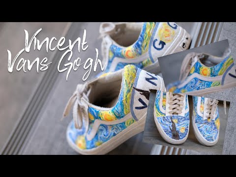 Painting Van Gogh's Starry Night on My Old Skool Vans // Philippines