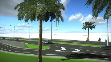 Bentley LumenRT and Openroads designer-4 lane road vissulation