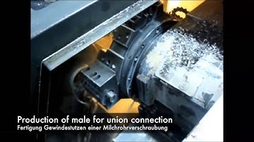 Production of stainless steel union male and ferrule - turning and milling