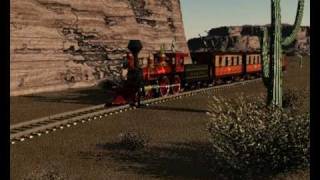 3D animation train locomotive