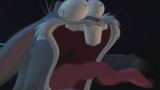 Bugs Bunny screams but it's Tunak Tunak Tun