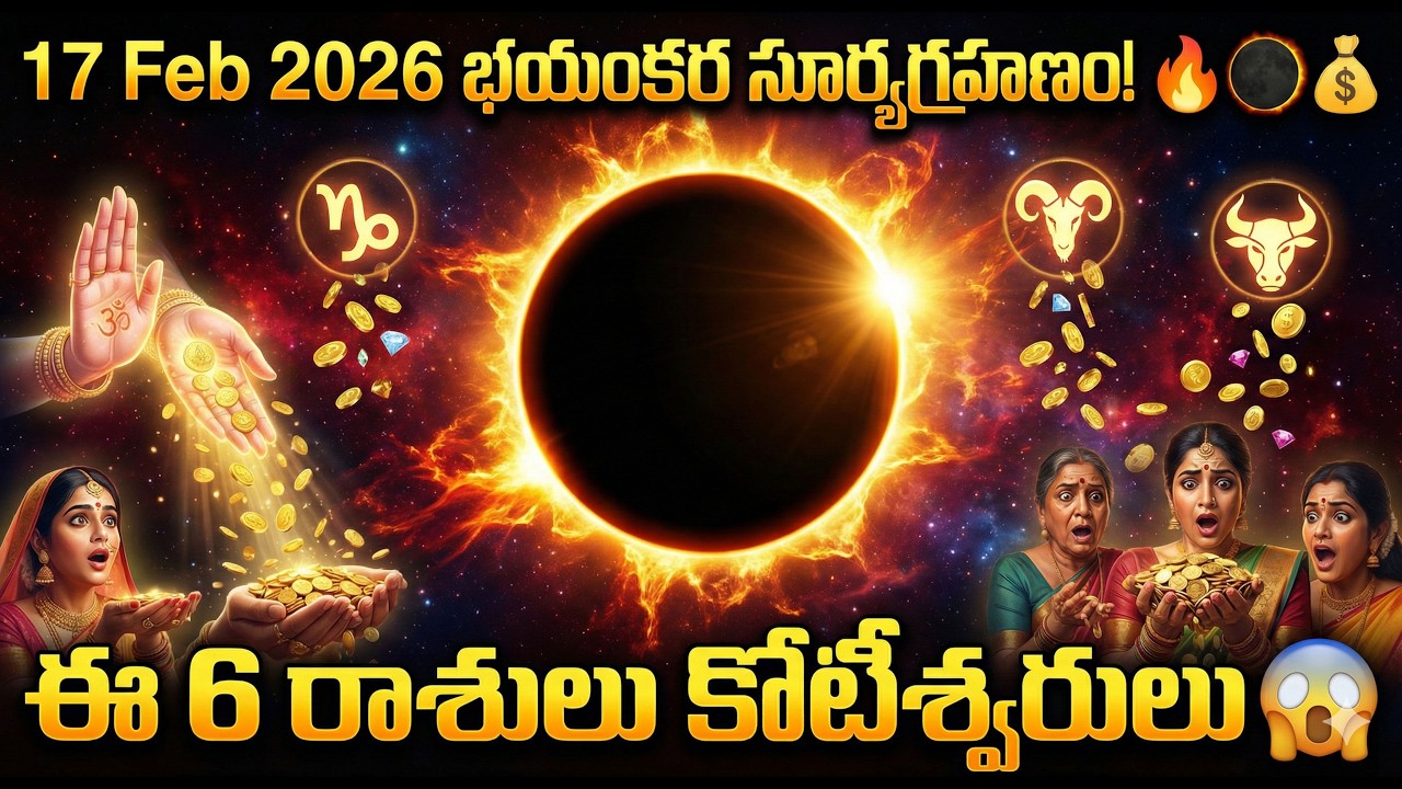 ఫిబ్రవరి 17 🌒 భయంకరమైన సూర్యగ్రహణం: 300 సంవత్సరాల తర్వాత, ఈ 6 రాశుల వారు లక్షాధికారులు అవుతారు 😱! |