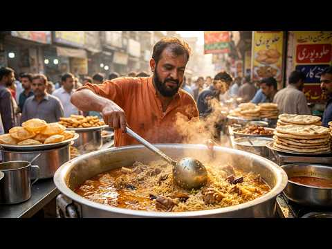 USD $1 ONLY NON STOP PAKISTANI STREET FOOD | CHANAY, CHAWAL & SAAG PARATHA | STREET FOOD PAKISTAN