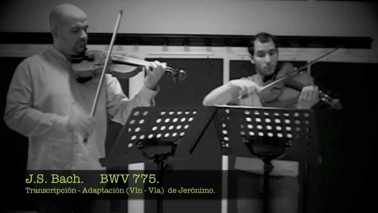 Invention No. 4  BWV 775, in D minor.  J. S. BACH   (Violin and Viola.)