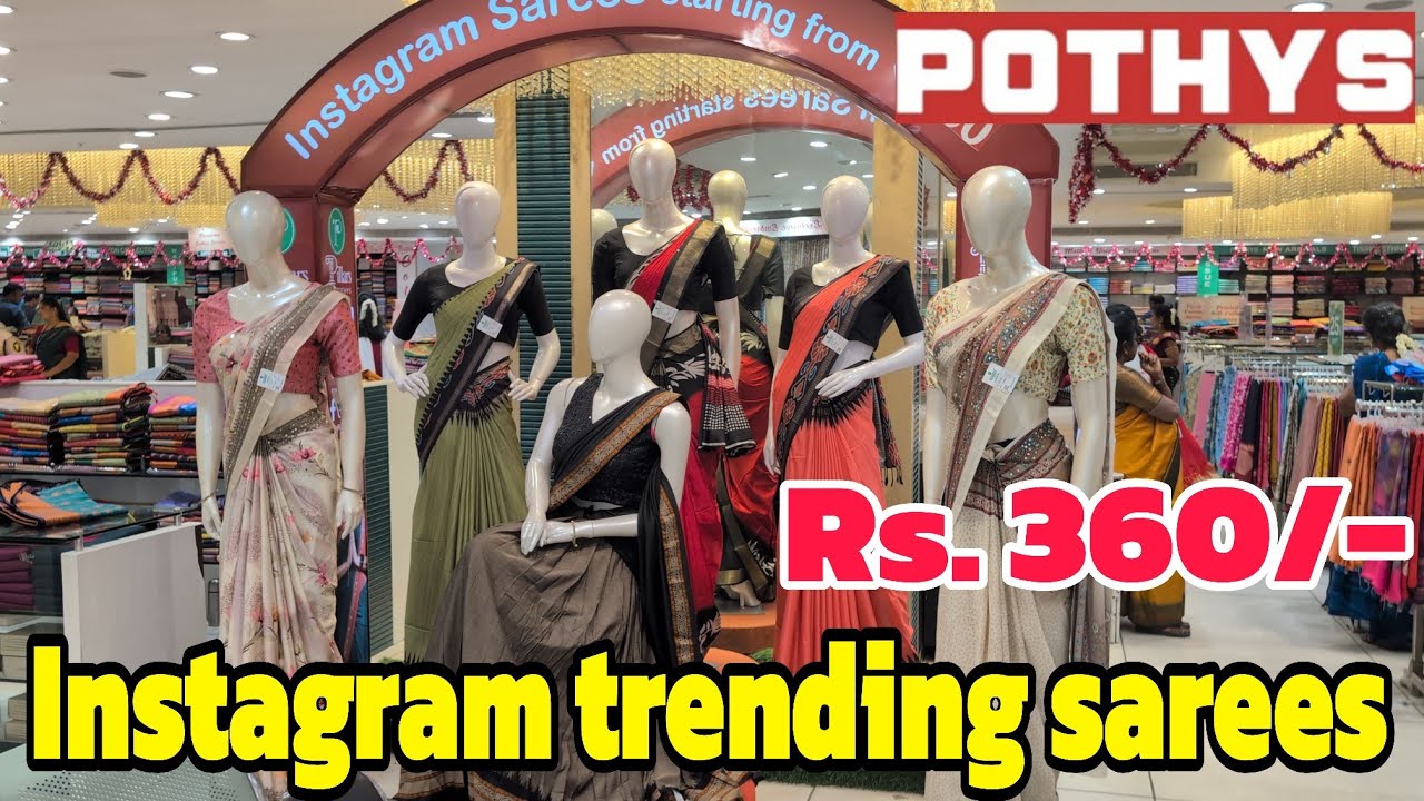 Pothys😍Instagram trending saree collection starting Rs. 360/- 