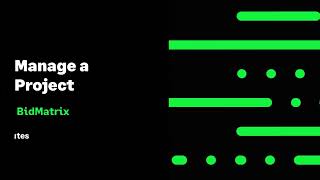Sage BidMatrix - Manage a Project