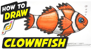 How to draw a CLOWN FISH - Nemo