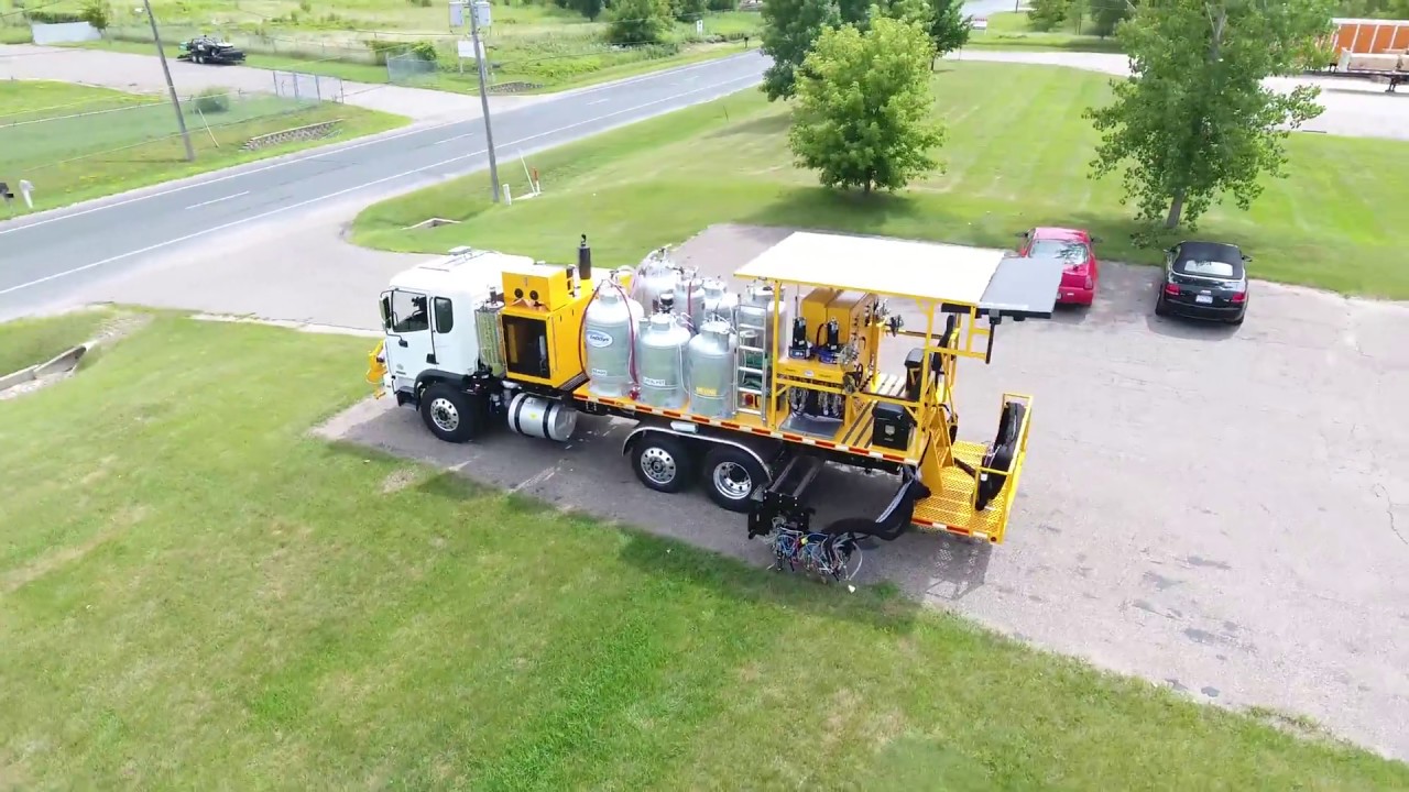 Plural Component Long Line Striping Truck YouTube