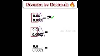 Division by Decimal Made Easy! 🔥 | Maths Trick in 30 Seconds ⚡ #aniledutechyt #division #decimal #yt