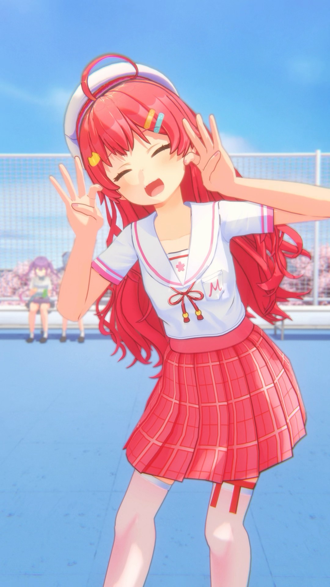 #さくらんぼメッセージ ?屋上で踊ってみたみこち?後ろでごはんたべてんにぇ…?☄️