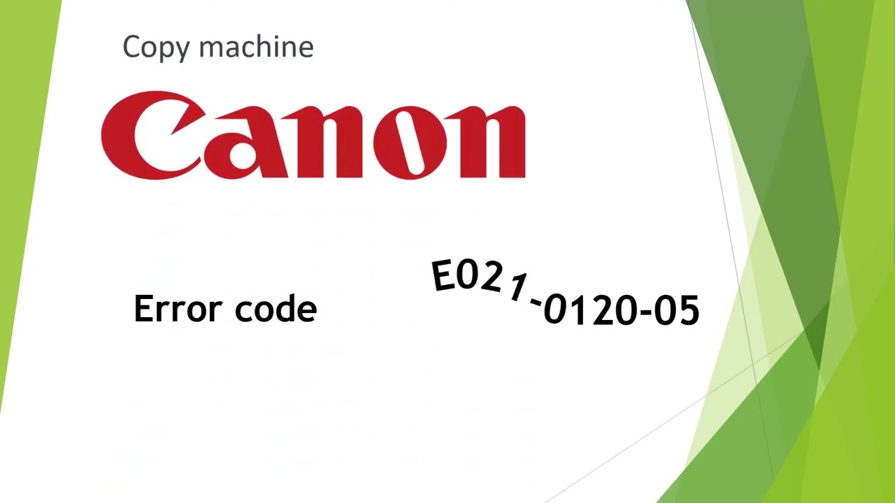 Canon irc error code e021 (E021-0120-05) - YouTube