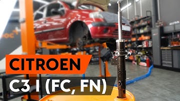 How to change a front shock strut on CITROEN C3 1 (FC, FN) [TUTORIAL AUTODOC]