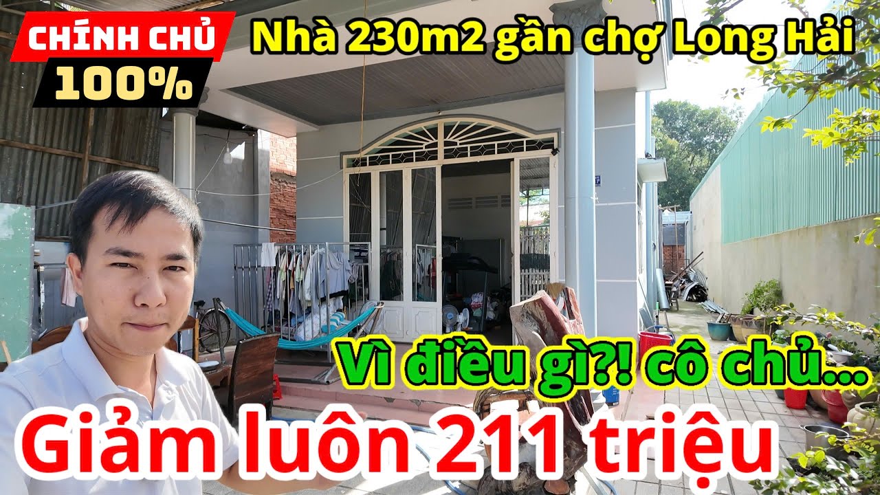 Tây Ninh: Lật sổ ra Chủ hạ gấp 211tr căn nhà mặt tiền dưới 1 tỷ 3 đường nhựa 230m2 gần chợ Long Hải