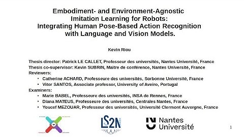 PhD defense on "Embodiment- and Environment-Agnostic Imitation Learning for Robots".