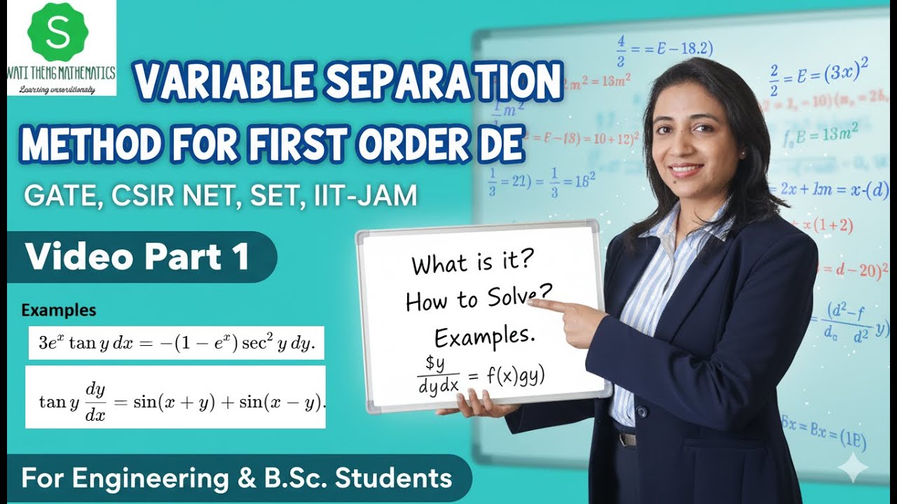 Solving first order differential equations by separation of variables ...