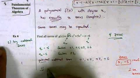 2 5 Fundamental Theorem of Algebra