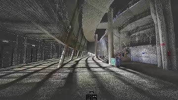 Fly through NavVis Point Cloud of TUM Audimax Foyer