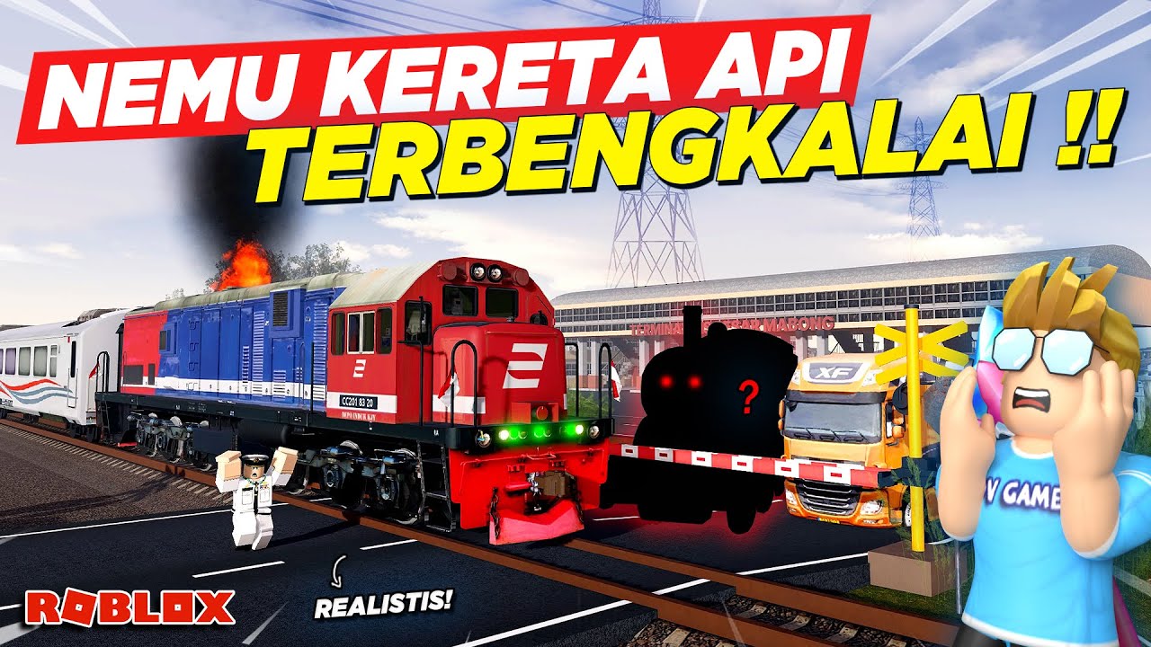NEMU MISTERI LOKOMOTIF KERETA API TERBENGKALAI DI GAME KERETA REALISTIS !! ROLEPLAY KAI - Roblox