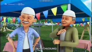 Funny Chased by Cows scene in Upin & Ipin - Amal Jariah (ending episode) (with English subtitles)