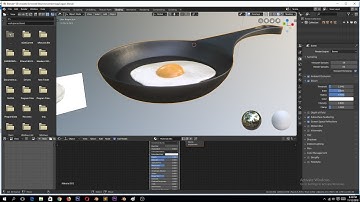 egg in a frying pan made in blender eevee blender 2.8