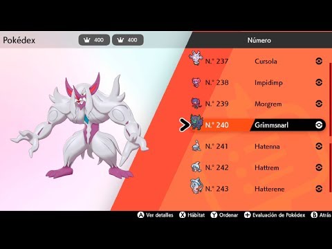 Pokédex de Pokémon Espada y Escudo: todos los Pokémon de la Pokédex de  Galar