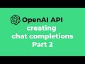 OpenAI for Beginners: Creating chat completion p.2