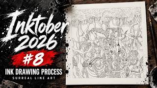 Inktober 2026 #8  Into the Tangled Forest – Ink Drawing Process