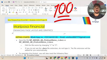 New Perspectives Word 365 | Module 4: SAM Project B #MariposaFinancial #wordmodule4