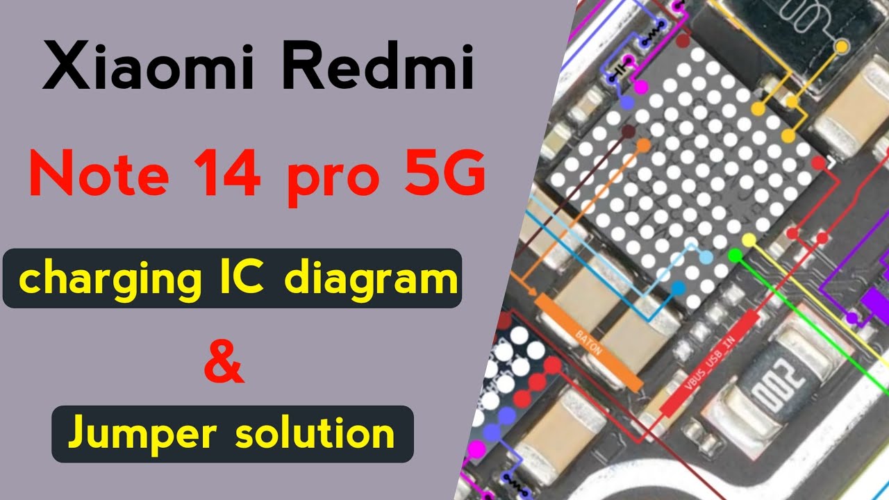 Redmi Note 14 Pro 5G Charging IC Diagram | Charging Problem Solution | Not Charging Fix