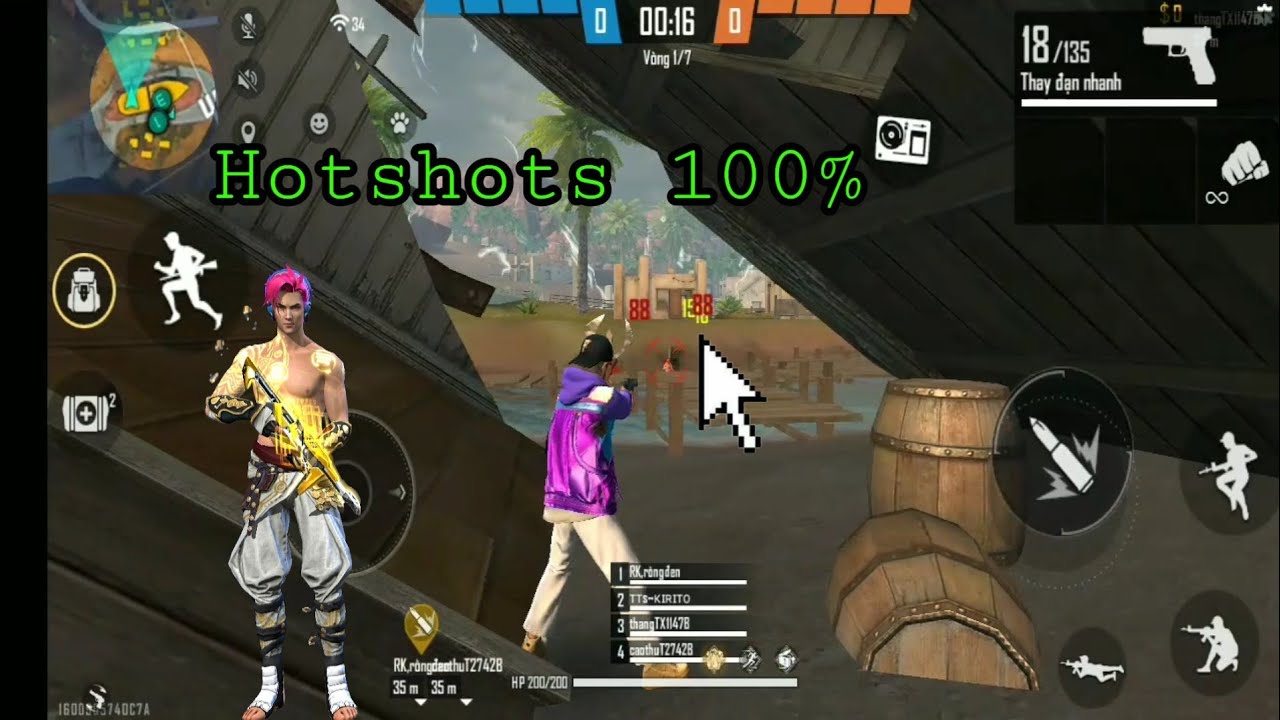 Cách Hotshots Auto Vào Đầu Fire Fire [ HQK Gaming ]