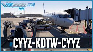 iFly MAX 8 | Air Canada | Thrustmaster TCA Boeing Yoke | The Great Lakes Slug Fest FNO