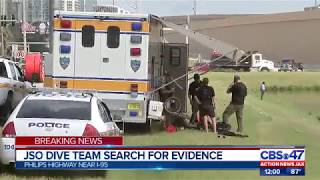 JSO dive team searching for evidence in Jacksonville pond