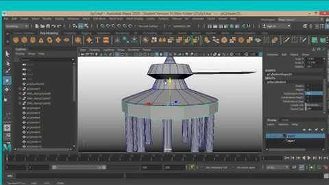 How to model a 3D watch tower in maya