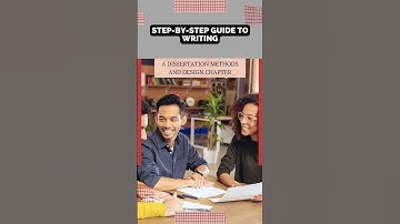 Step-by-Step Guide to Writing a Dissertation #methods and Design #chapter  #dissertation #design