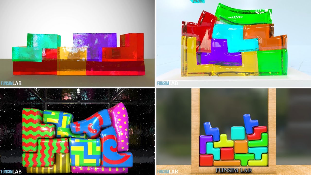 ASMR Softbody TETRIS 😋 Jell O Compilation V21 To V30