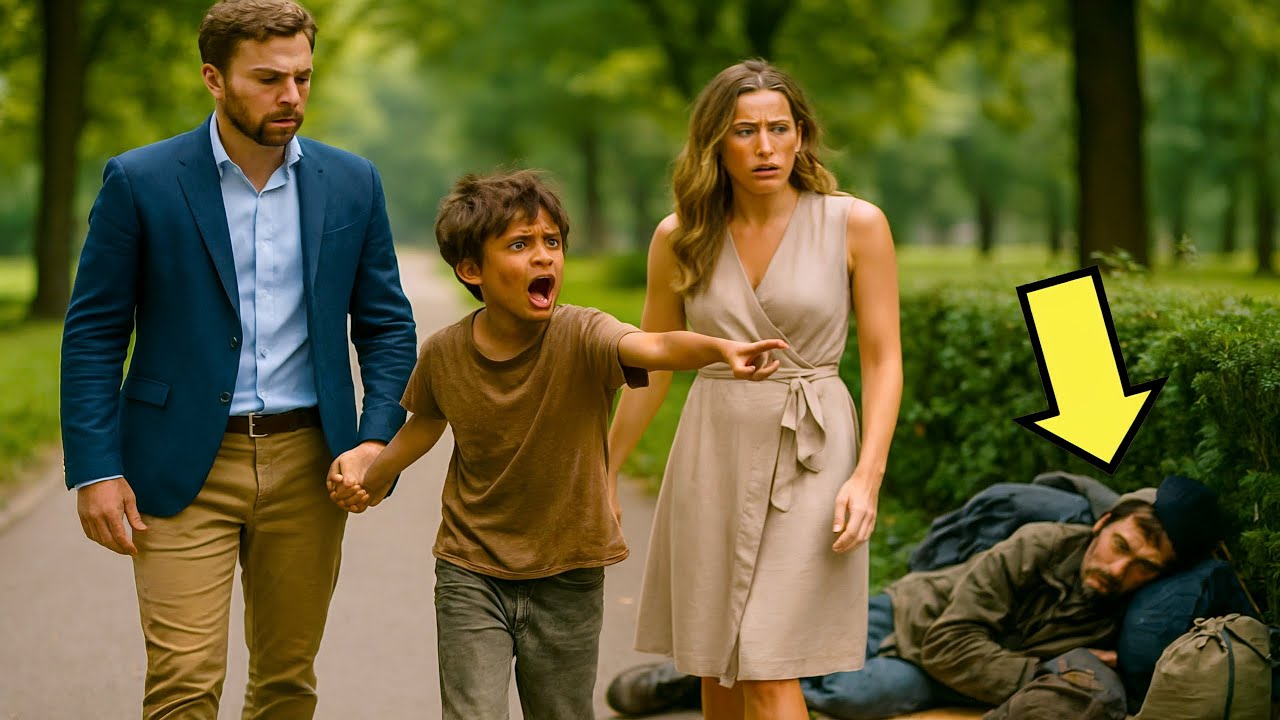 زوجان يتنزهان في الحديقة… والصبي يصرخ… ذلك الرجل هو أبي