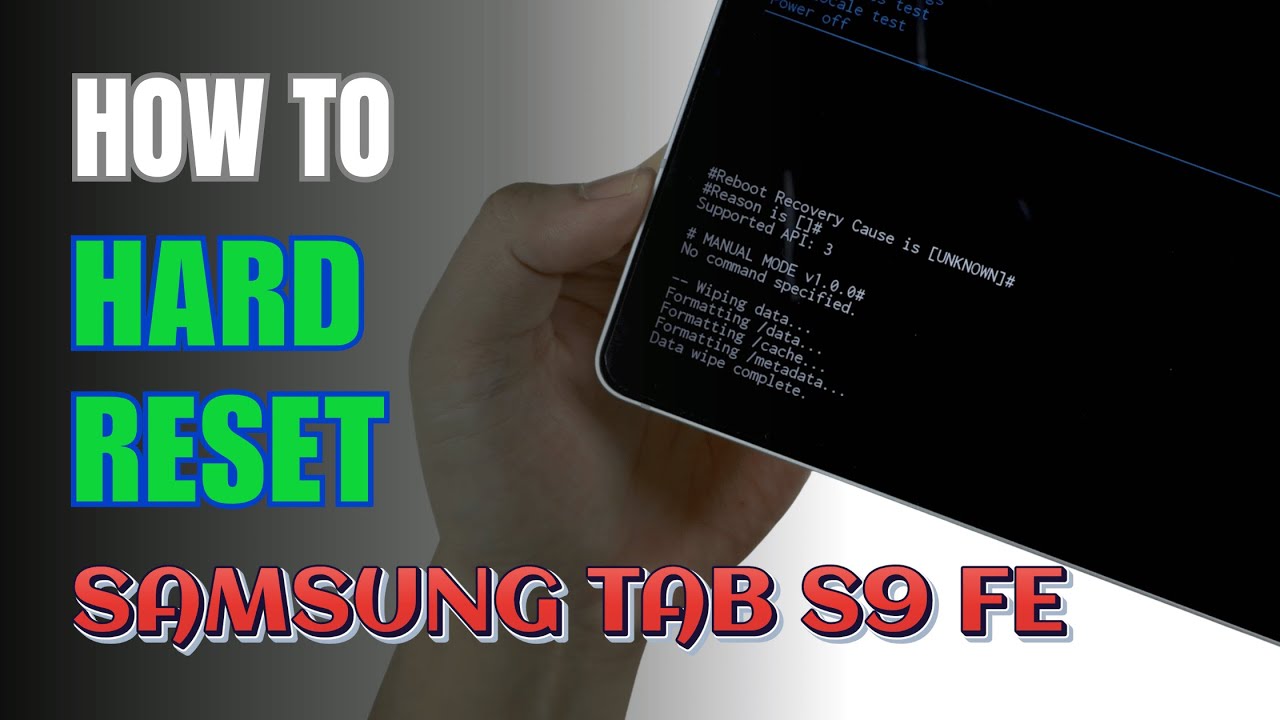 How to Hard Reset Samsung Galaxy Tab S9 FE - YouTube